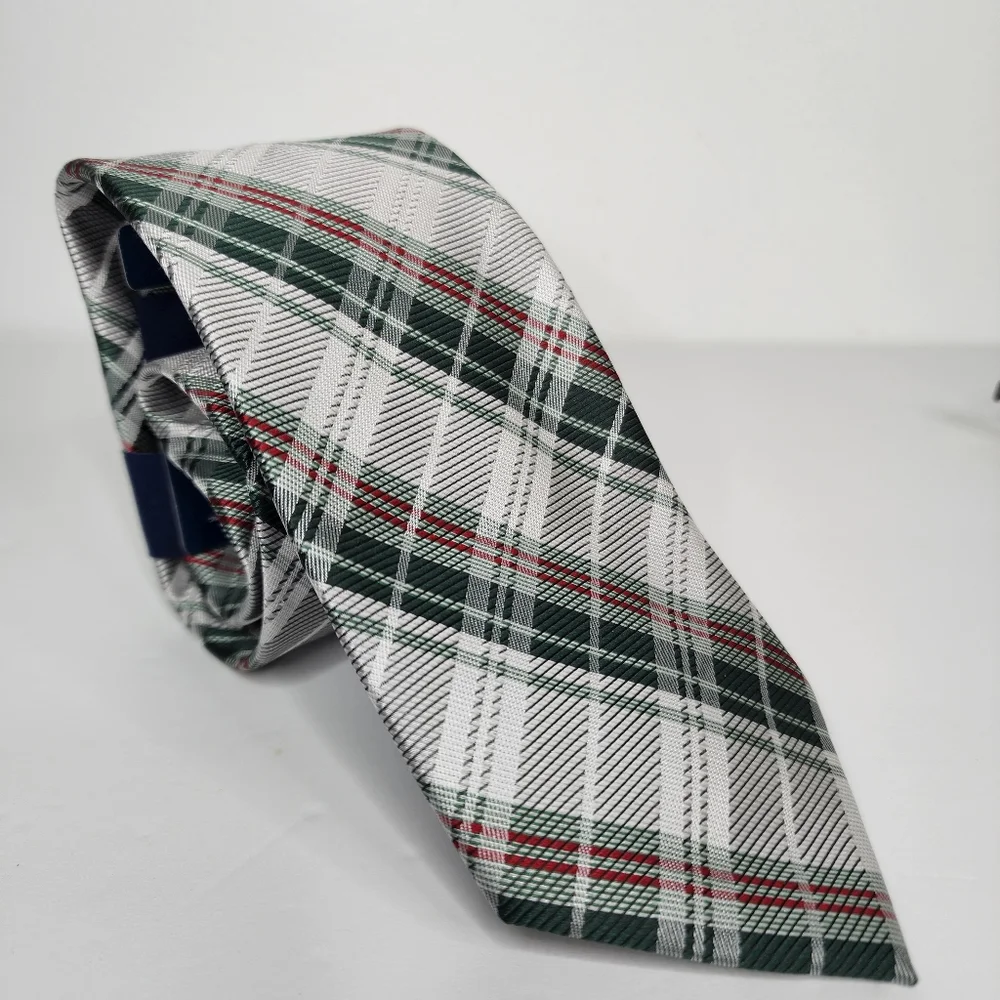 STAFFORD Multi Color Plaid Tie.
